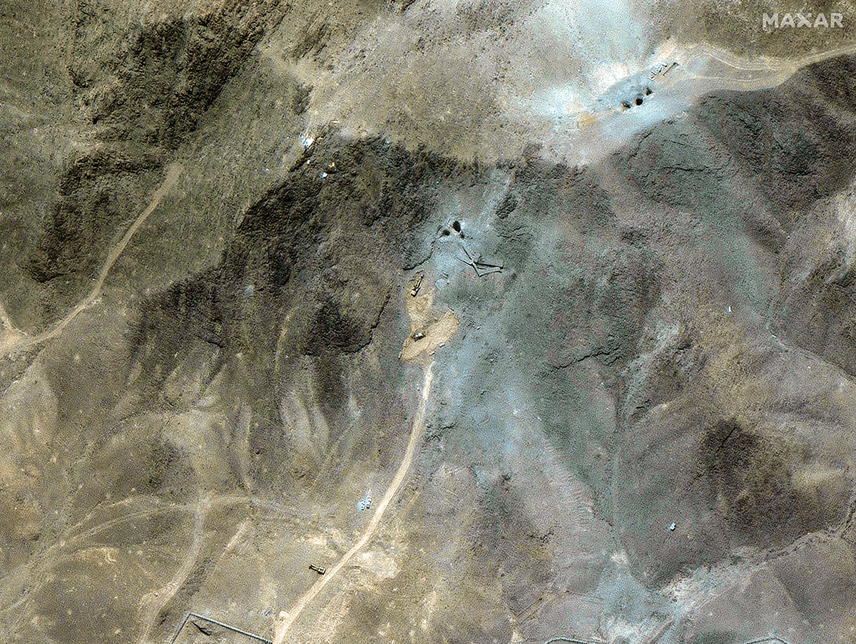 The Fordow nuclear fuel enrichment facility after the US strike. AFP